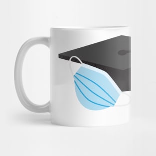 Class of 2020 Graduation - Black Graduation cap and Blue Face Mask Mug